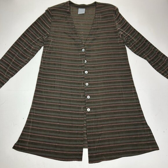 Vtg Rabbit Rabbit Rabbit 2pc Slinky Slip On Dress & Cardigan Set Striped Sz 10M - Picture 4 of 12